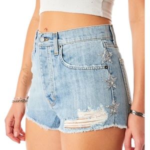 BRAND NEW Carmar Denim shorts with star detailing on sides